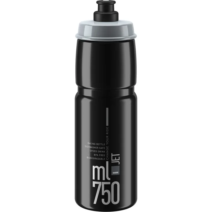 Trinkflasche Elite Jet 750ml, schwarz/grau