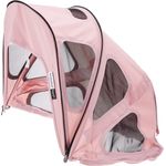 Bugaboo verstellbares Sonnendach mit Lüftungsfenstern und Guckfenster, mit Lichtschutzfaktor 50+ für die Bugaboo Bee Kinderwagen Modelle, Soft Pink