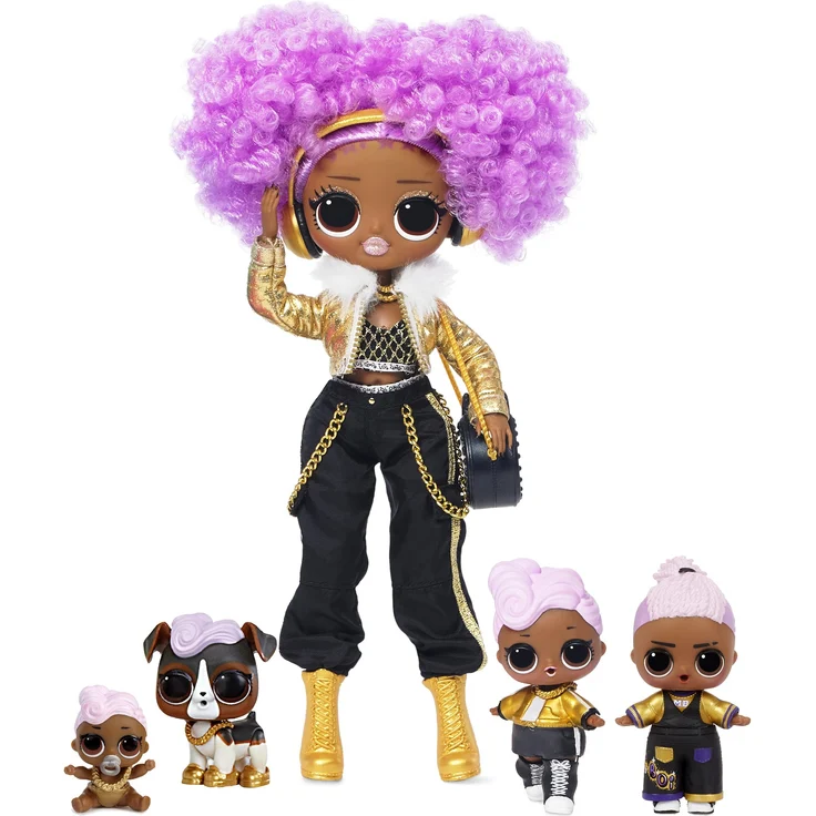 LOL Surprise Exclusive OMG D. J. Family Pack - 45+ Überraschungen inkl. limitierter Modepuppe und Haustier - mit Outfits, Accessoires und Aufbewahrungskoffer - Farbwechsel - Für Kinder ab 4 Jahren – Bild 1