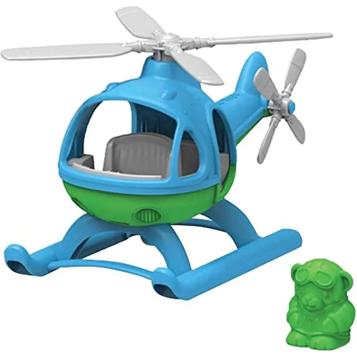 Green Toys 8601060 Hubschrauber, Helikopter, Spielflugzeug, nachhaltiges Spielzeug für Kinder ab 24 Monaten – Bild 1