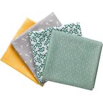 Sophie la girafe® - Bunte Spucktücher/Mulltücher 4er Set (70 x 70 cm) / Baumwolle