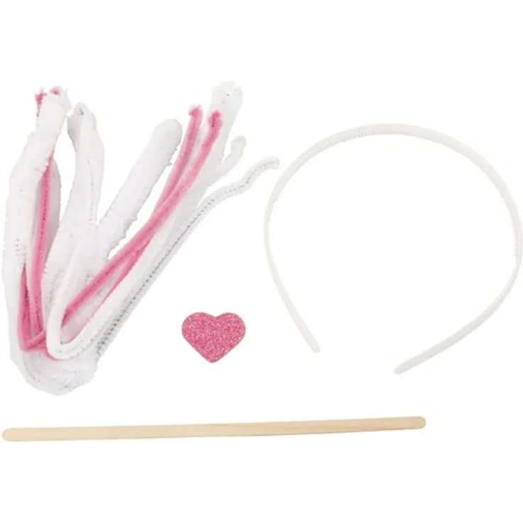 Creative Bastelset Mini-Kaninchen Creativeweiß/Rosa 4-Teilig