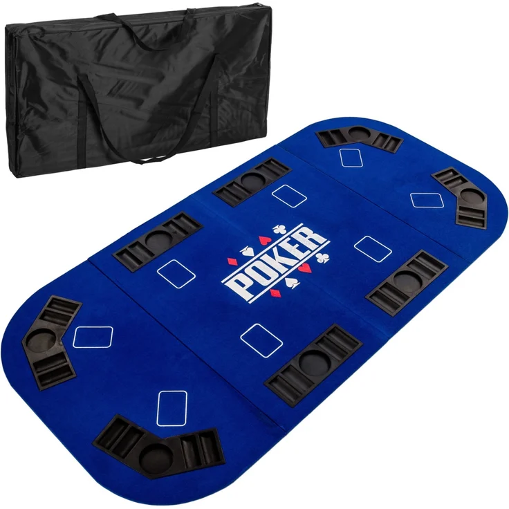 GAMES PLANET® Pokerauflage 160x80cm, blau – Bild 1