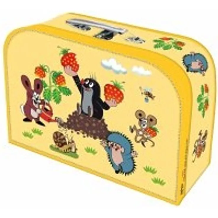 Der kleine Maulwurf Spielzeugkoffer Pappkoffer gelb medium, Kinderkoffer