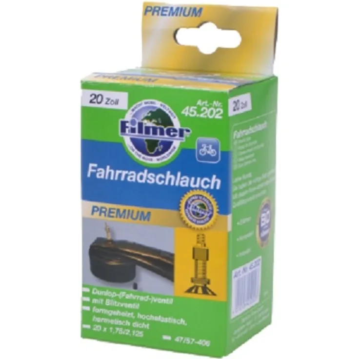 Filmer 45. 202 Fahrradschlauch 20 x 1,75/2,125 Dunlop - Schlauch für 20" Fahrrad