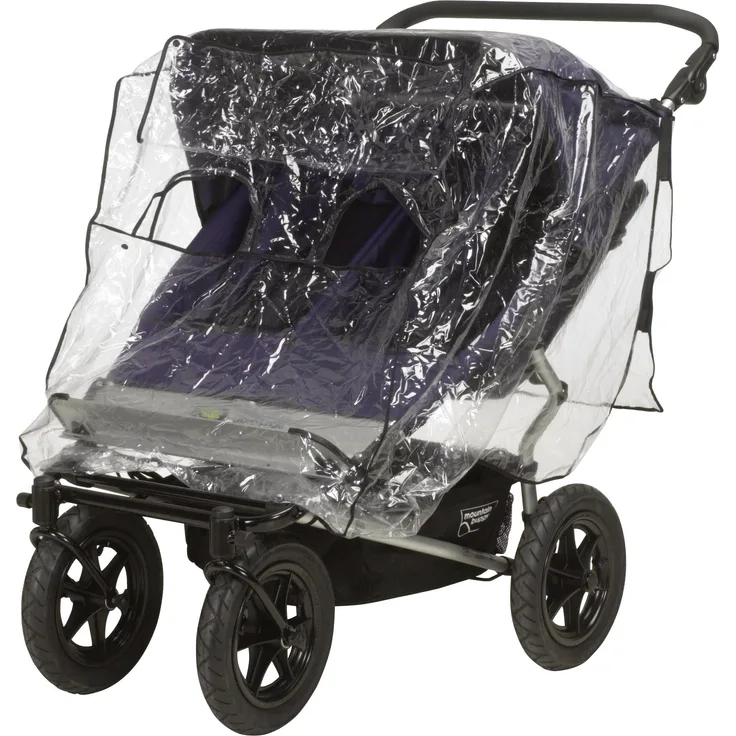 Playshoes 448922 Regenverdeck, Regenschutz, Regenhaube für Geschwisterbuggy/Tandemwagen mit Kontaktfenster