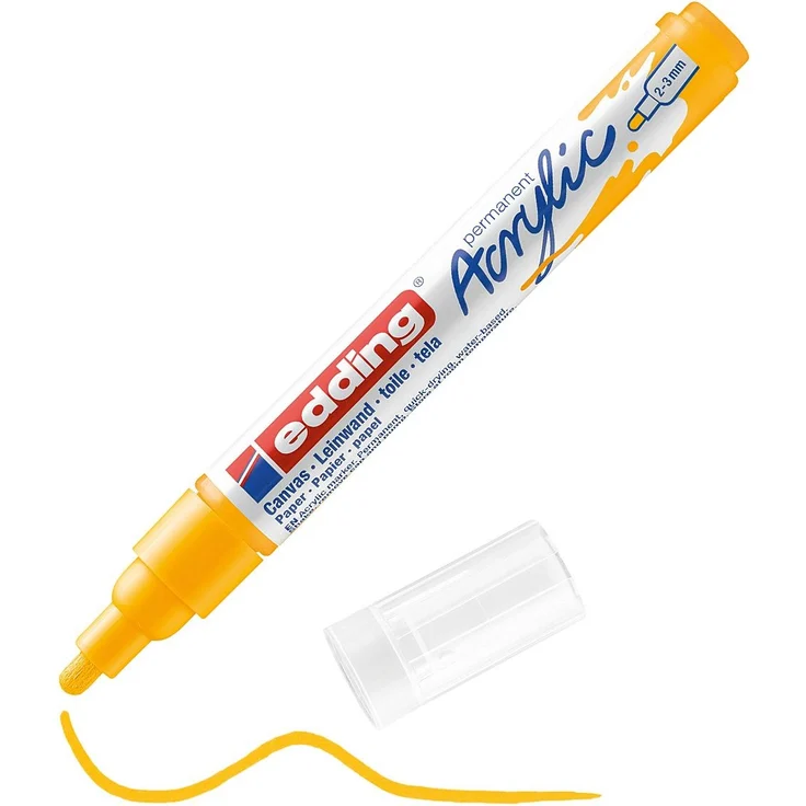 edding 5100 Acrylmarker medium sonnengelb – Bild 4