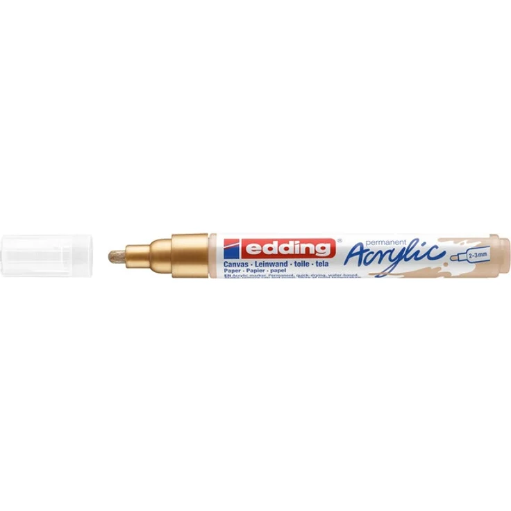 edding 5100 Acrylmarker medium reichgold – Bild 1