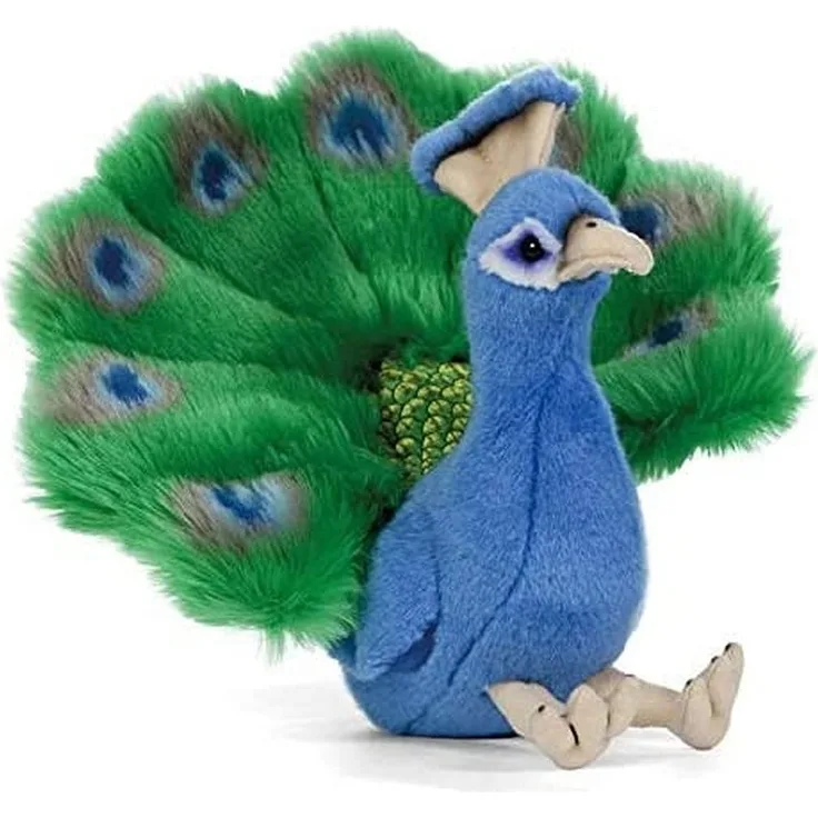 Living Nature Stofftier - Bunter Pfau (18cm)