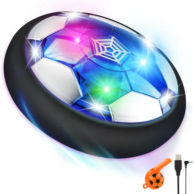 lenbest Air Power Fußball - Fussball Geschenke Jungen - LED Fussball Kinder - Wiederaufladbar Indoor Fußball - Kinderspielzeug Kinder Spielzeug ab 3 4 5 6 7 8 9 10 Jahre Junge Jungen - Hover Ball