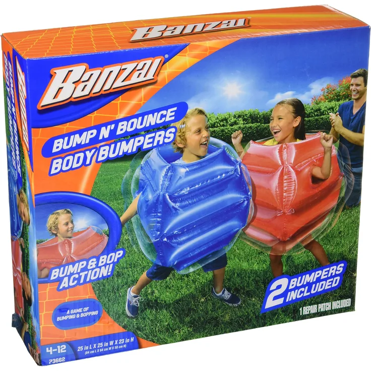 BANZAI LYSB01B1X3USS-TOYS Garden Toy Bump n Bounce Body 2 Bumpers Included by