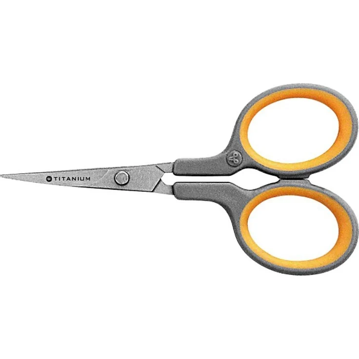 ACME - Titanium Super Schere 10 cm lang softgrip Silhouettenschere grau gelb - Preisvergleich – Bild 1