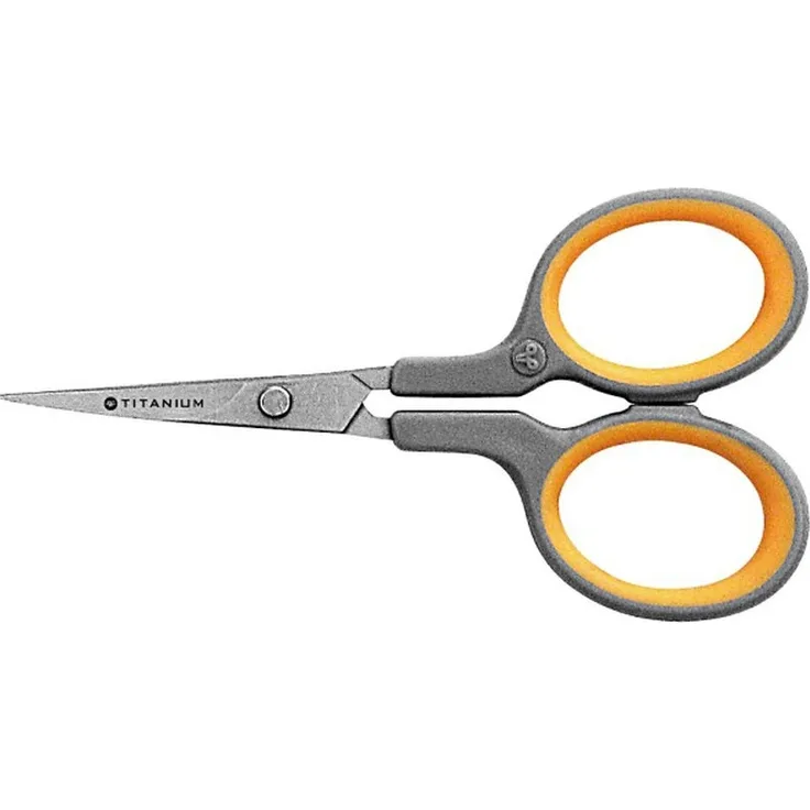 ACME - Titanium Super Schere 10 cm lang softgrip Silhouettenschere grau gelb - Preisvergleich