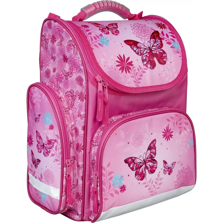 Undercover BUTTERFLY / SCHMETTERLINGE Schulranzen Clou Modell für Mädchen inkl. Federmappe, Schlamper, Turn- und Geldbeutel (5-teiliges Grundset)