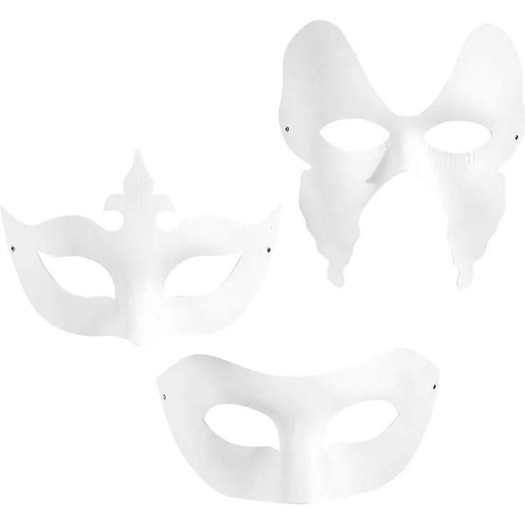 Masken - Sortiment, H: 10-20 cm, Harlekin, 12asstd