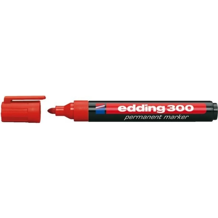 edding Permanentmarker 300 4-300002 1,5-3mm Rundspitze nachfüllbar rt – Bild 2