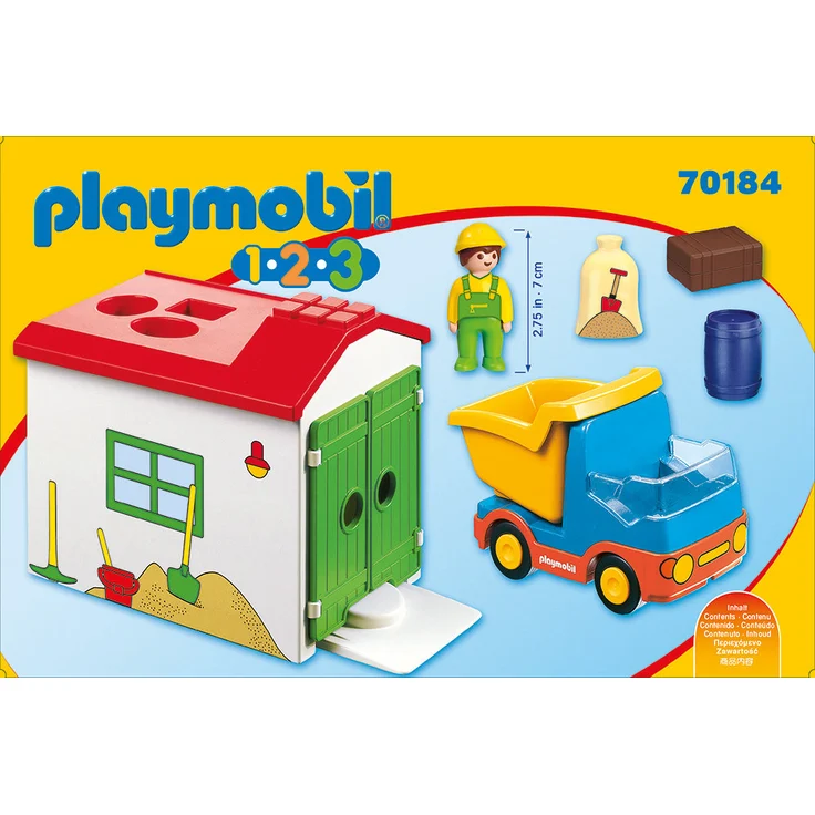 PLAYMOBIL 1.2.3 70184 'LKW mit Sortiergarage', 9 Teile, ab 1,5 Jahren - Preisvergleich – Bild 3