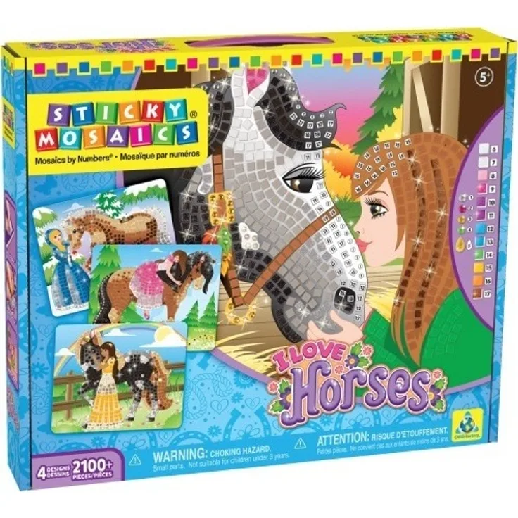 Sticky Mosaics: I Love Horses