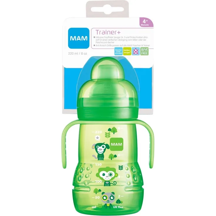 MAM Trainer Plus 220 ml pink Trinklernflasche