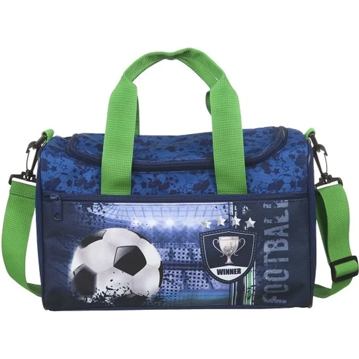Sporttasche FUSSBALL (Maße: ca. 35 x 24 x 16 cm | Material: Polyester | mit Reißverschluss-Hauptfach)