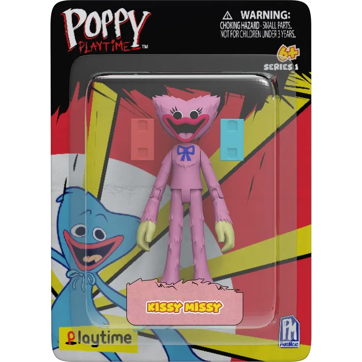 Bizak Poppy Playtime Kissy Missy Action-Figur, 13 cm, mit einem Zubehör wie im Videospiel, Verschiedene Figuren zum Sammeln, 6 Jahre (64237702)