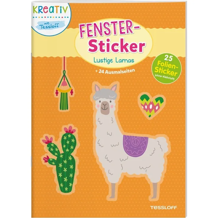 Fenster-Sticker. Lustige Lamas
