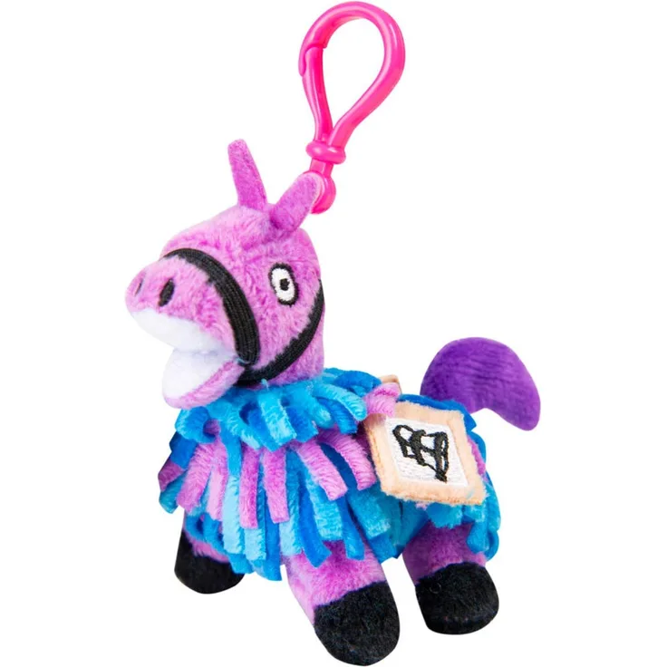 Sambro PMI-3563 4050-04943 Schlüsselanhänger mit Clip, Fortnite Lama Loot Pinata Plüschtier, ca. 8 cm, 8. 5 cm