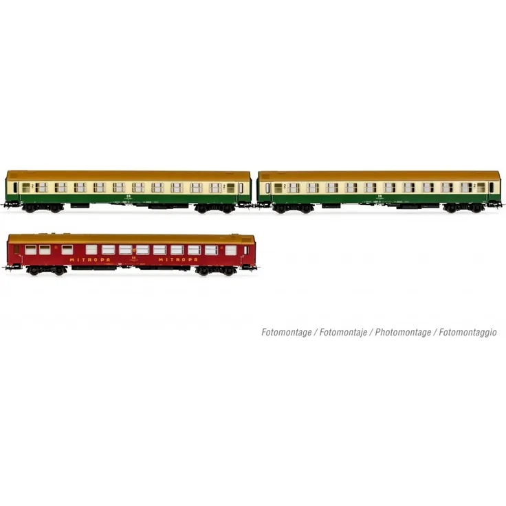 Rivarossi H0 HR 4345 DR, 3-tlg. Set OSShD Typ B Reisezugwagen EP IV DC