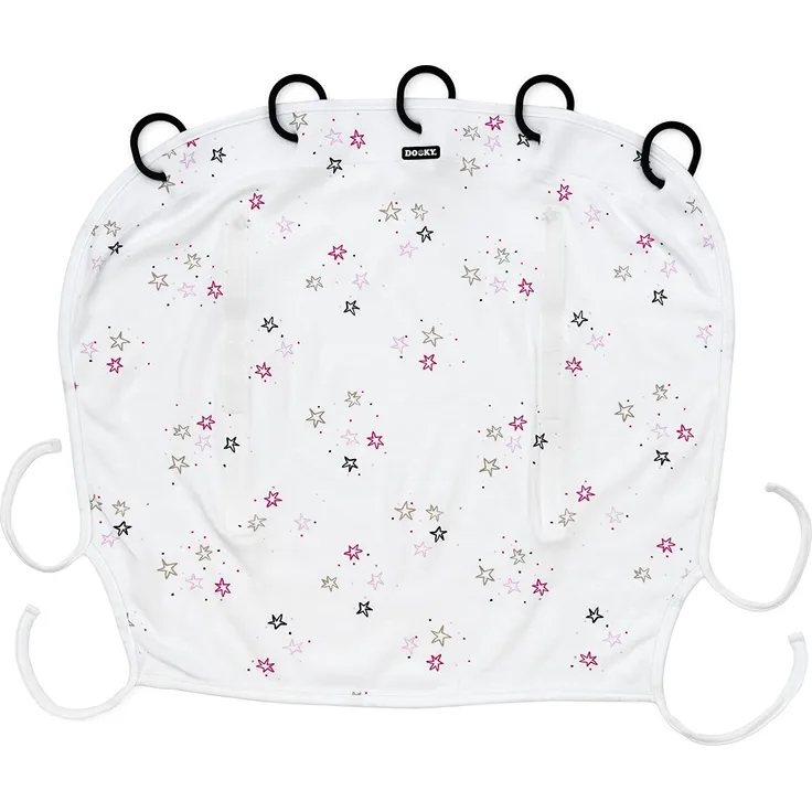 Dooky Universal Sonnenschutz, Wetterschutz für Babyschale, Kinderwagen,Buggy(UV-Schutz LSF40+, TÜV getestet, universelle Passform, stylisher Windschutz, Baby Erstausstattung),Twinkle Stars,DOOKY126620