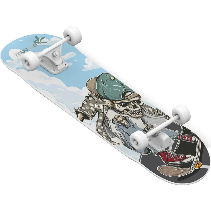 Authentic Skateboard Muuwmi Abec 5 Skull