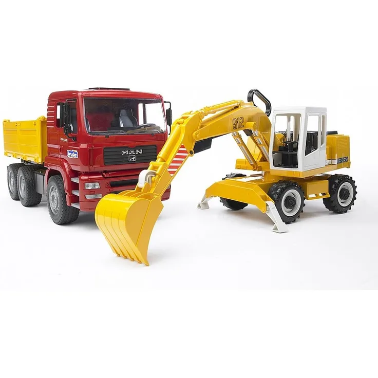 MAN TGA Kipplastwagen mit Gelenkradlader FR130