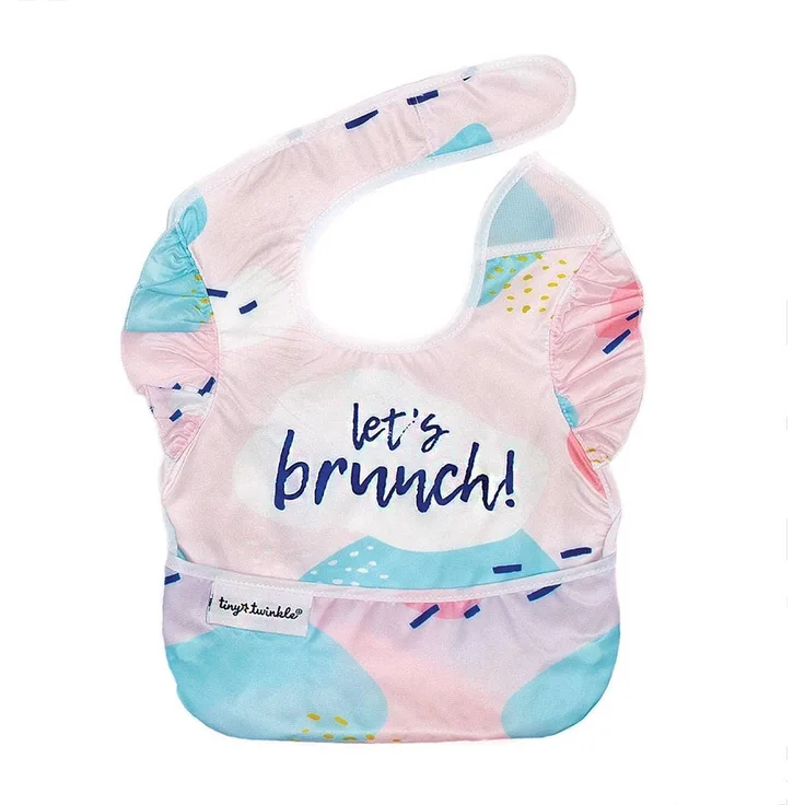 Tiny Twinkle EBR-09 Lätzchen aus Repeltex mit Tasche und Ruffle Let's Brunch – 80 g