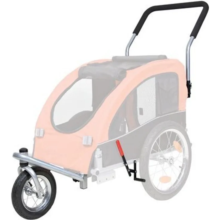 Trixie - Jogger-Umbausatz für Trixie - Fahrrad-Anhänger M schwarz-rot