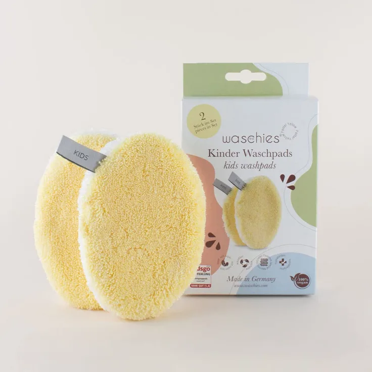 Waschpads für Babys & Kinder 2er-Set (Pastel Yellow)