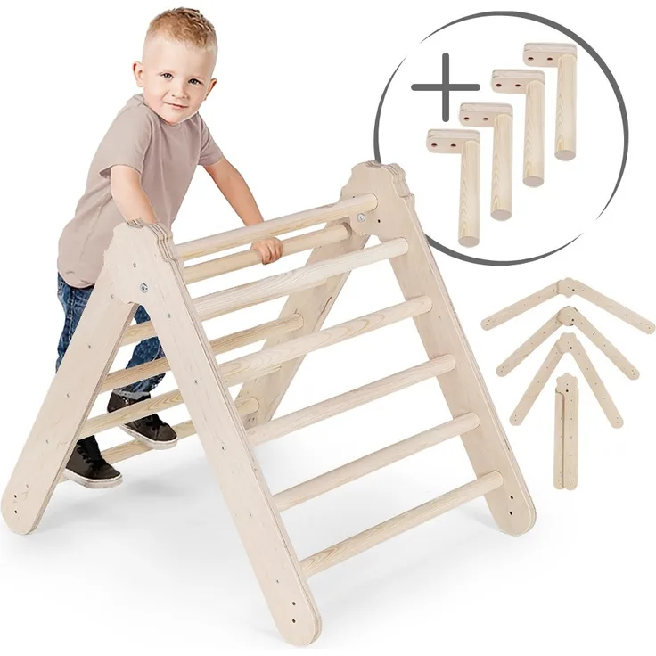 MAMOI® Kletterdreieck für Kinder | Indoor Klettergerüst Kinder minimalistisches Design | Nachhaltig Kletterdreieck für Kleinkinder aus natürlichem Holz | CE | 100% ECO | Made in EU - Preisvergleich