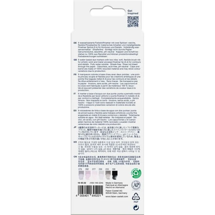 Gofa Aqua Dual Marker Grautöne 6x – Bild 2