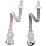 nip Schnullerband mit Hacken // 2-er Set // Schnullerkette für Schnuller mit Ring // made in Germany