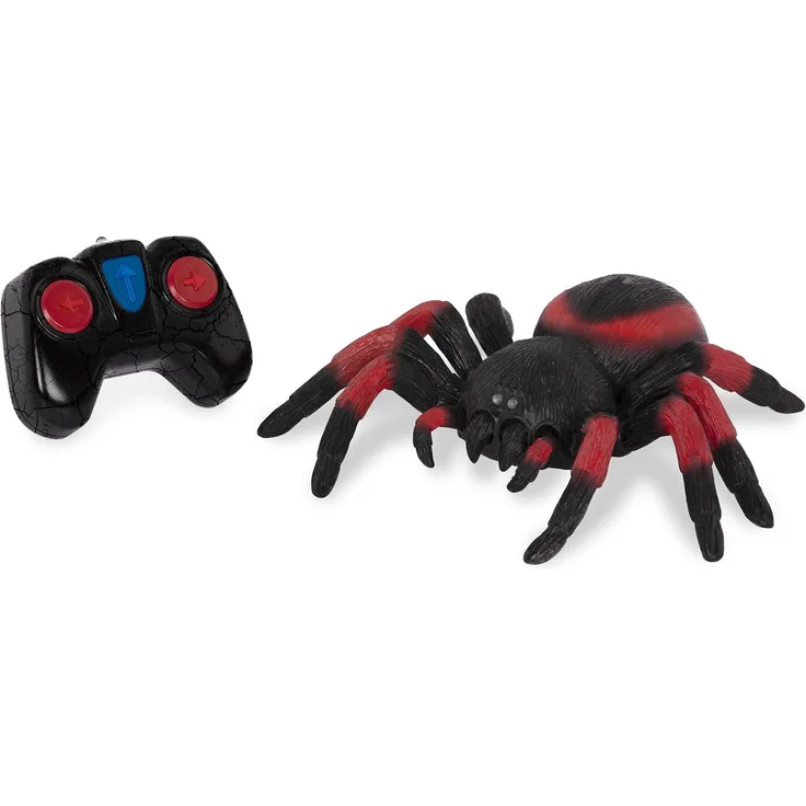 Terra Ferngesteuerte Spinne Rot – RC Vogelspinne mit leuchtenden LED Augen und Fernbedienung – Tarantula Spielzeug ab 3 Jahre