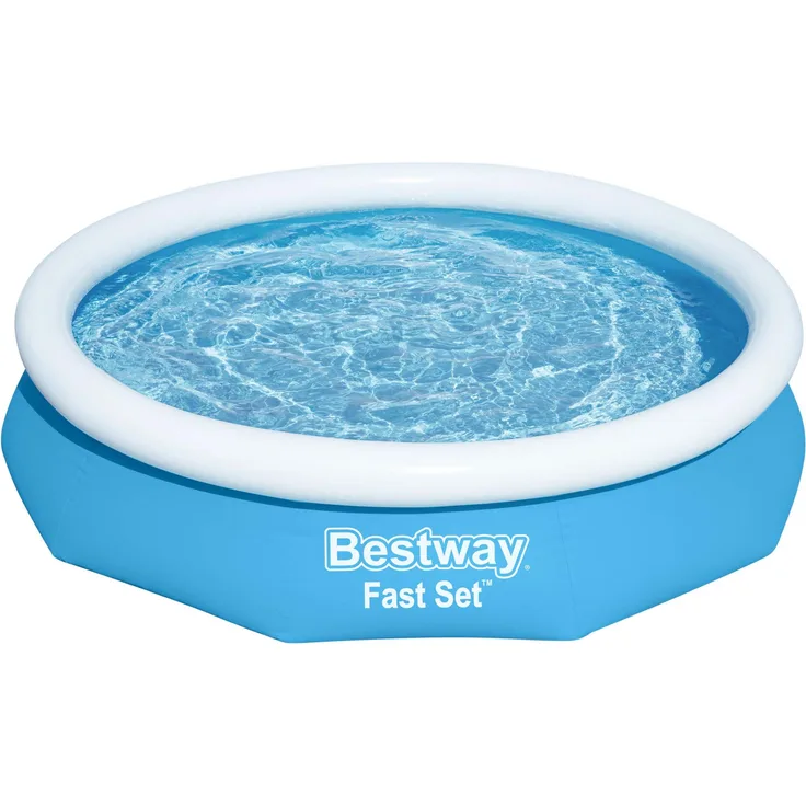 Bestway Fast Set 57456 Gerahmter/aufblasbarer Pool Kind & Erwachsener Blau Weiß 7 04 kg