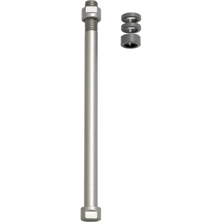 TACX Hinterradsteckachse 10x135 mm für Heimtrainer - Silber.