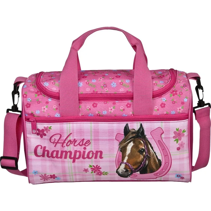 Sporttasche HORSE CHAMPION PFERDE (Maße: ca. 35 x 24 x 16 cm | Material: Polyester | mit Reißverschluss-Hauptfach)
