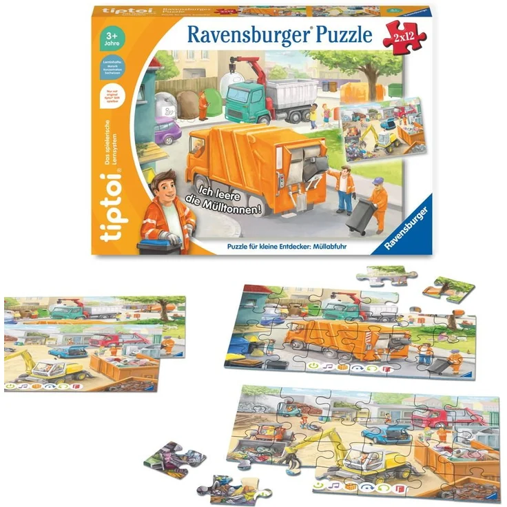 Ravensburger - tiptoi® Puzzle für kleine Entdecker: Müllabfuhr – Bild 6