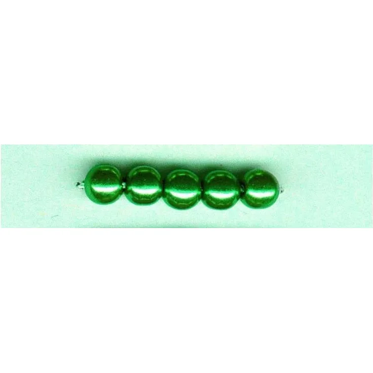 Glorex Wachs Perlen 6 mm 60 Stück, grün