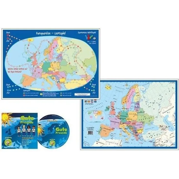 Europareise-Würfelspiel - mit Musik-CD