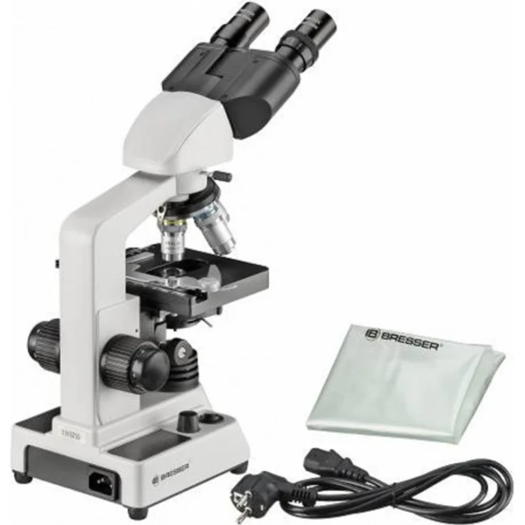 Bresser Optics Researcher Bino Digitales Mikroskop Schwarz Weiß 1000x 40x – Bild 5
