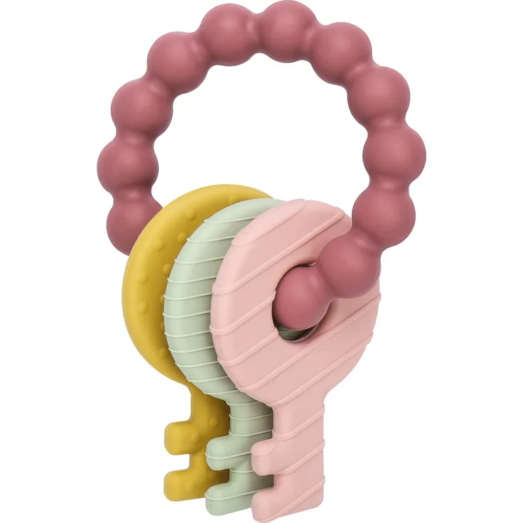 Beißring für Babys,BPA-frei Baby Beißring Spielzeug, Baby Nom Zahnungshilfe für Babys ab 0-24 Monaten - Beissring für Babys in Red