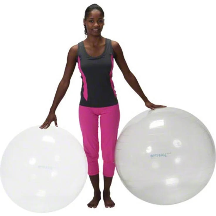 Opti-Ball Gymnastikball Sitzball Yogaball Büroball Bürostuhl Fitnessball, 95 cm, transparent