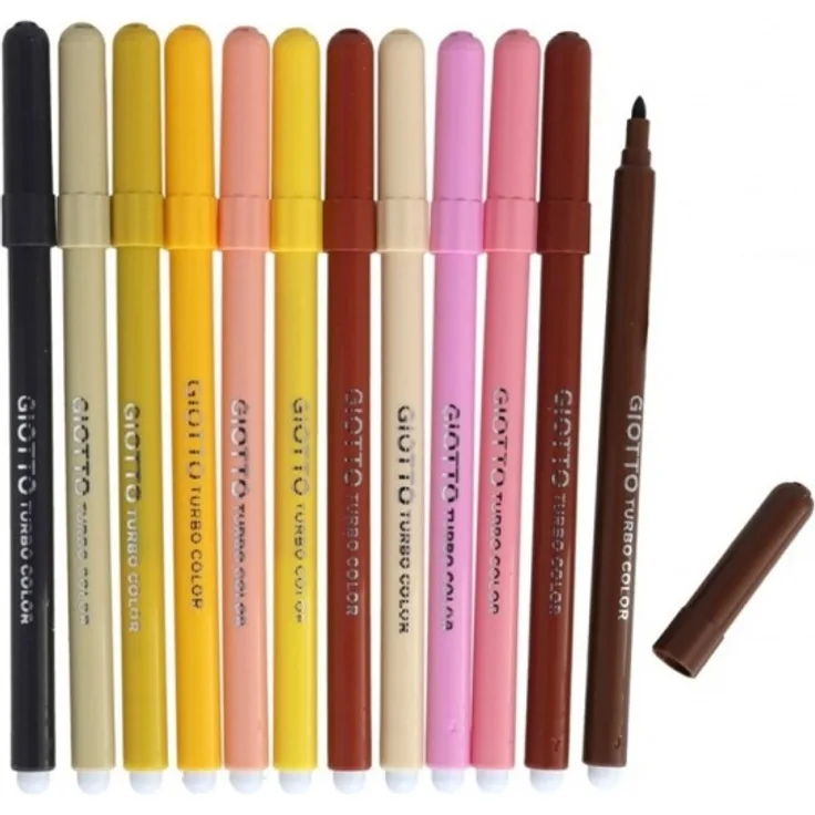 fibrepens Turbo Color junior hauttöne 12 stk