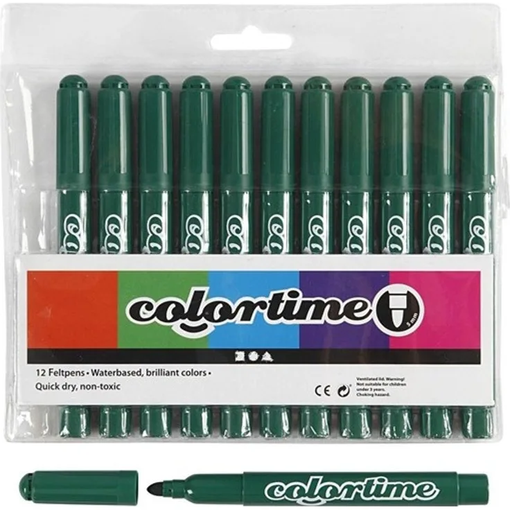 Creativ Company Dark green Jumbo markers 12pcs.