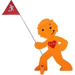 StreetBuddy Warnaufsteller für Kindersicherheit im Straßenverkehr Orange